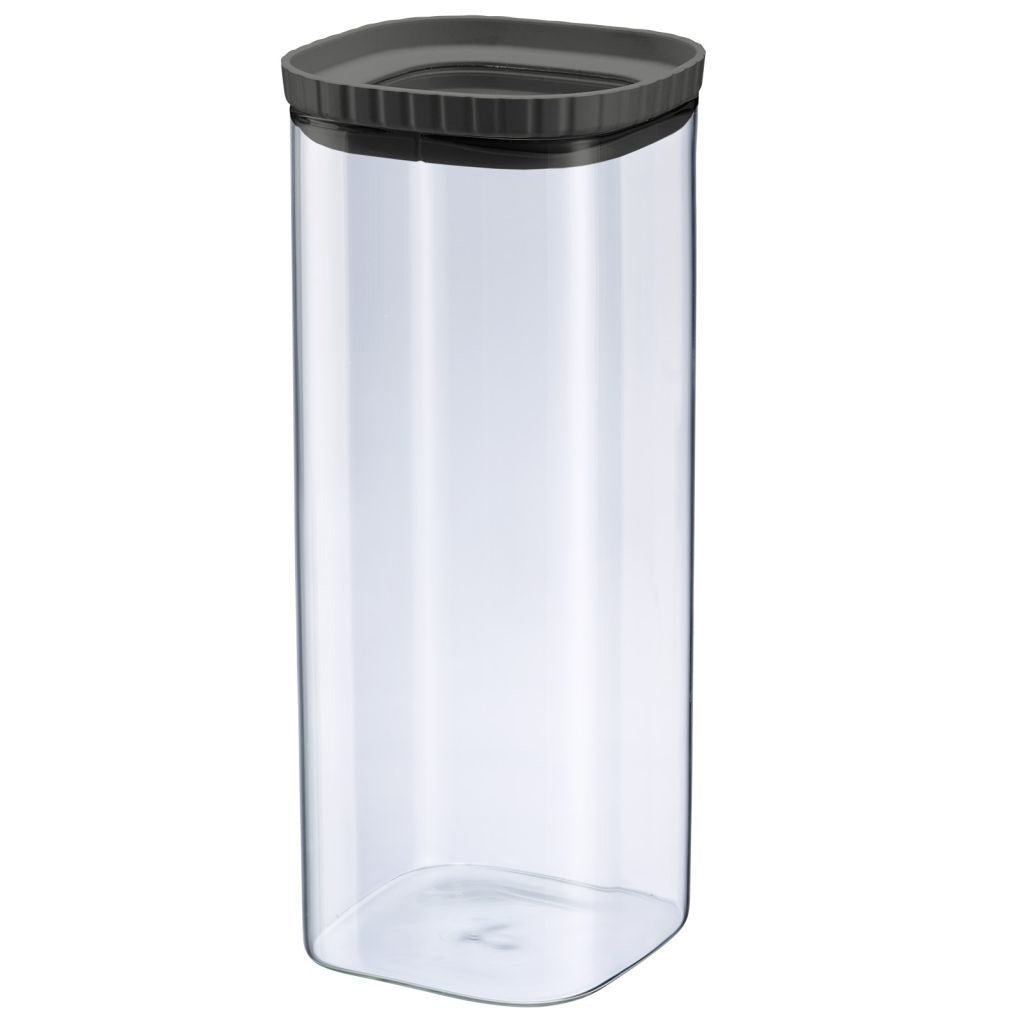 große stapelboxen BigDean Aufbewahrungsbox 80 L Aufbewahrungsbox mit Deckel und Rollen groß Budget Line (Set, 1 St., Aufbewahrungsbox mit Deckel), Durchdacht, Praxisnahes Design, Stapelbar Anschlag:Anschlag links