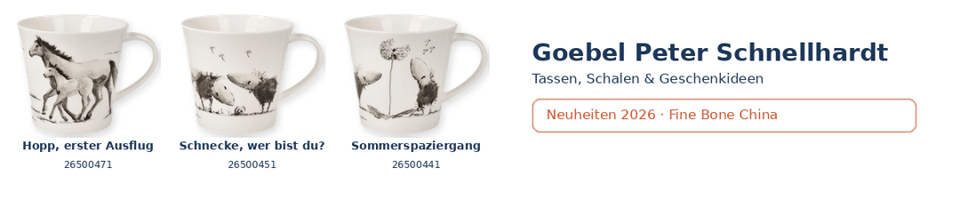 Goebel Peter Schnellhardt  – Tassen, Schalen & Geschenkideen - AutAll & Victoria's Laden