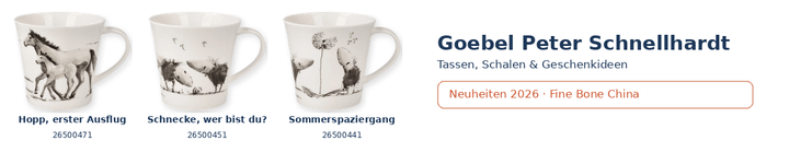 Goebel Peter Schnellhardt  – Tassen, Schalen & Geschenkideen - AutAll & Victoria's Laden