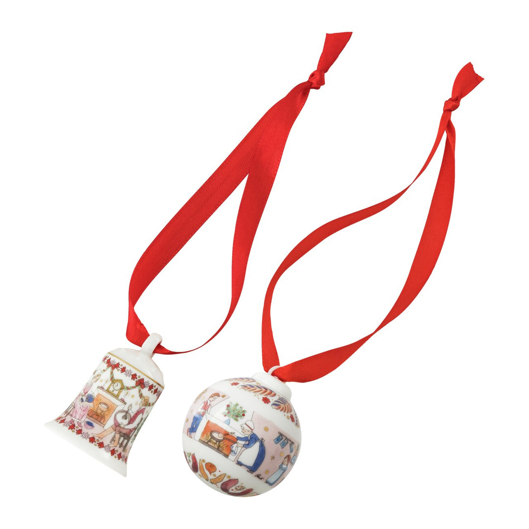 Weihnachtsschmaus, Set Miniglocke/Minikugel, Hutschenreuther 2026