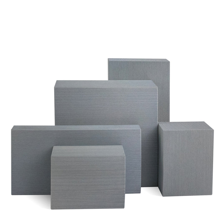 Björn Köhler Decorative Set Grey Wooden Blocks – 5-piece