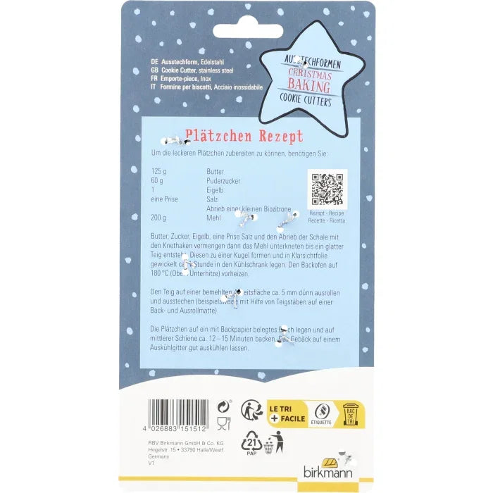 Birkmann Ausstechformen-Set Weihnachtsbaum &amp; Ornamente – 5-teilig