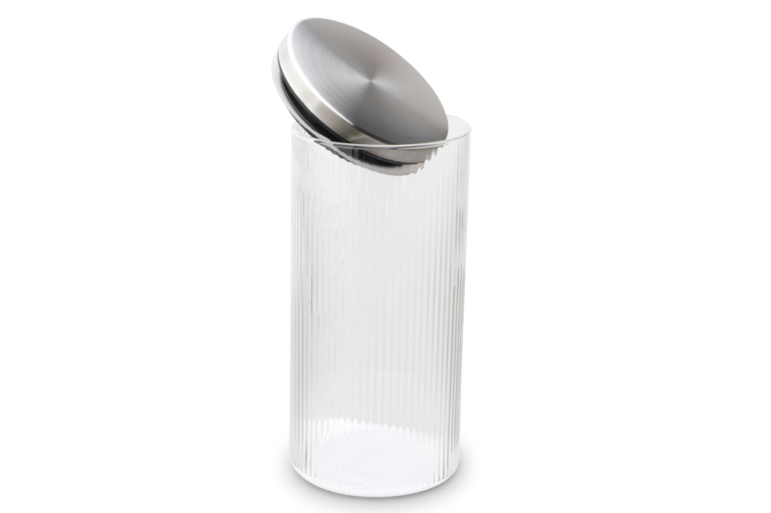 WEIS - Boîte de rangement en verre borosilicaté rainurée 1200ml