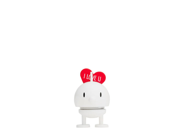 F&amp;H Group, Hoptimist Wobble Figure Love, 4.5x5.8x7.6cm, small, white, with lettering