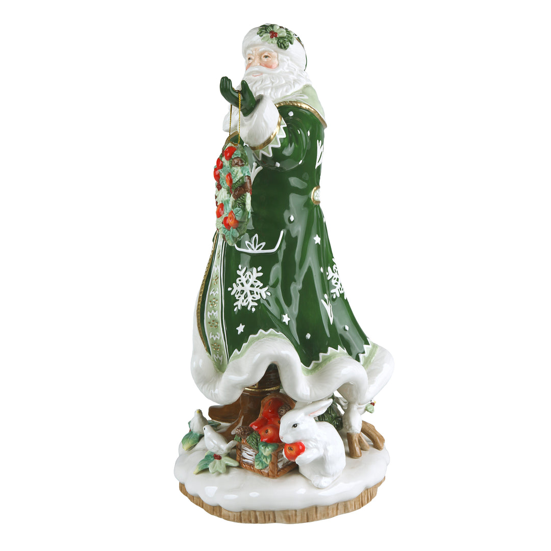 Fitz &amp; Floyd Winter Frost Santa mit Weihnachtskranz 45,5 cm - 2026
