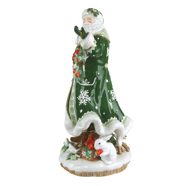Fitz &amp; Floyd Winter Frost Santa mit Weihnachtskranz 45,5 cm - 2026