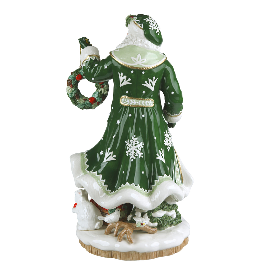 Fitz &amp; Floyd Winter Frost Santa mit Weihnachtskranz 45,5 cm - 2026
