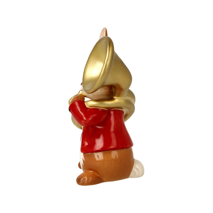 Goebel Cozy Tuba Player 8 cm - Easter Bunny made of Stoneware