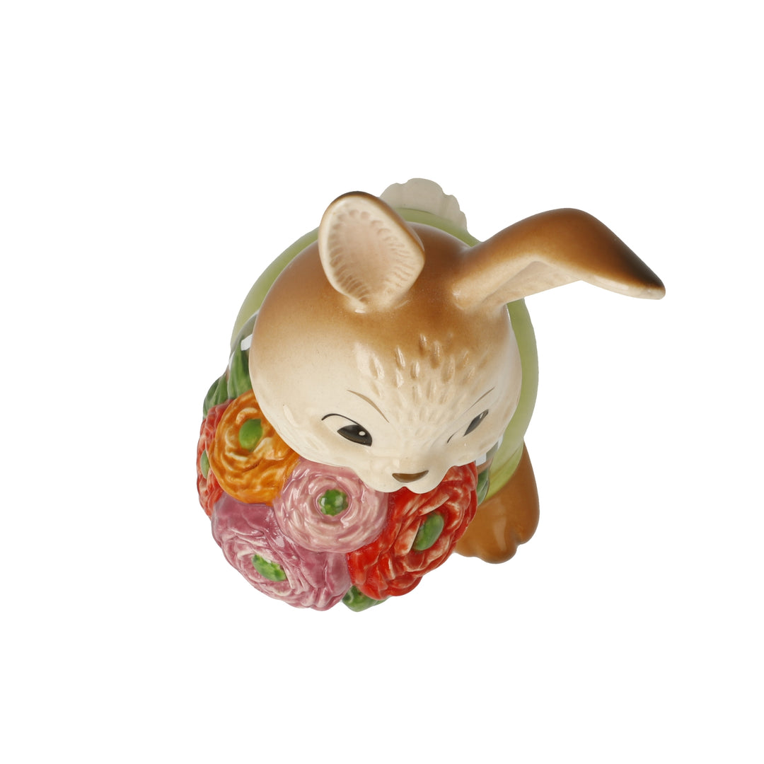 Goebel A Bouquet Full of Happiness 11.5 cm - Easter Bunny Made of Stoneware