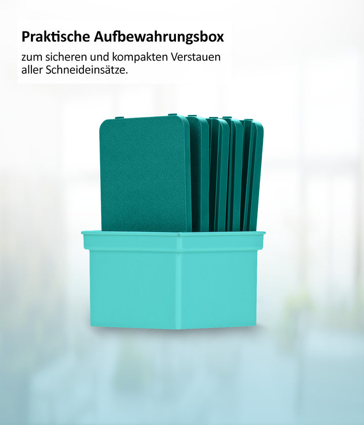Genius - Nicer Dicer Mando, 12-piece set, dark petrol