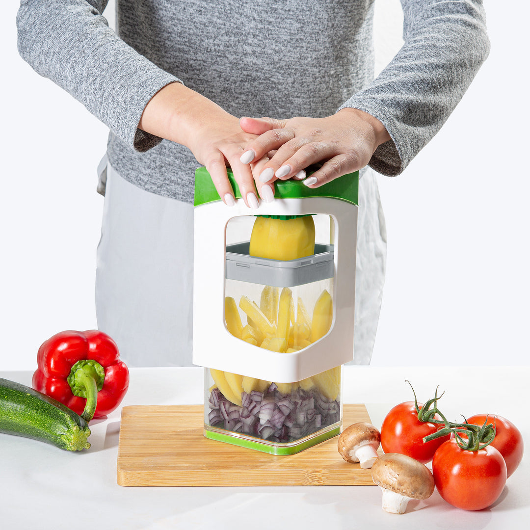 Genius - Nicer Dicer Julietti Spiral Slicer incl. Cutting Inserts (13-piece set), lime green