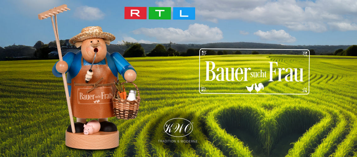 KWO Räuchermann Figur Bauer sucht Frau