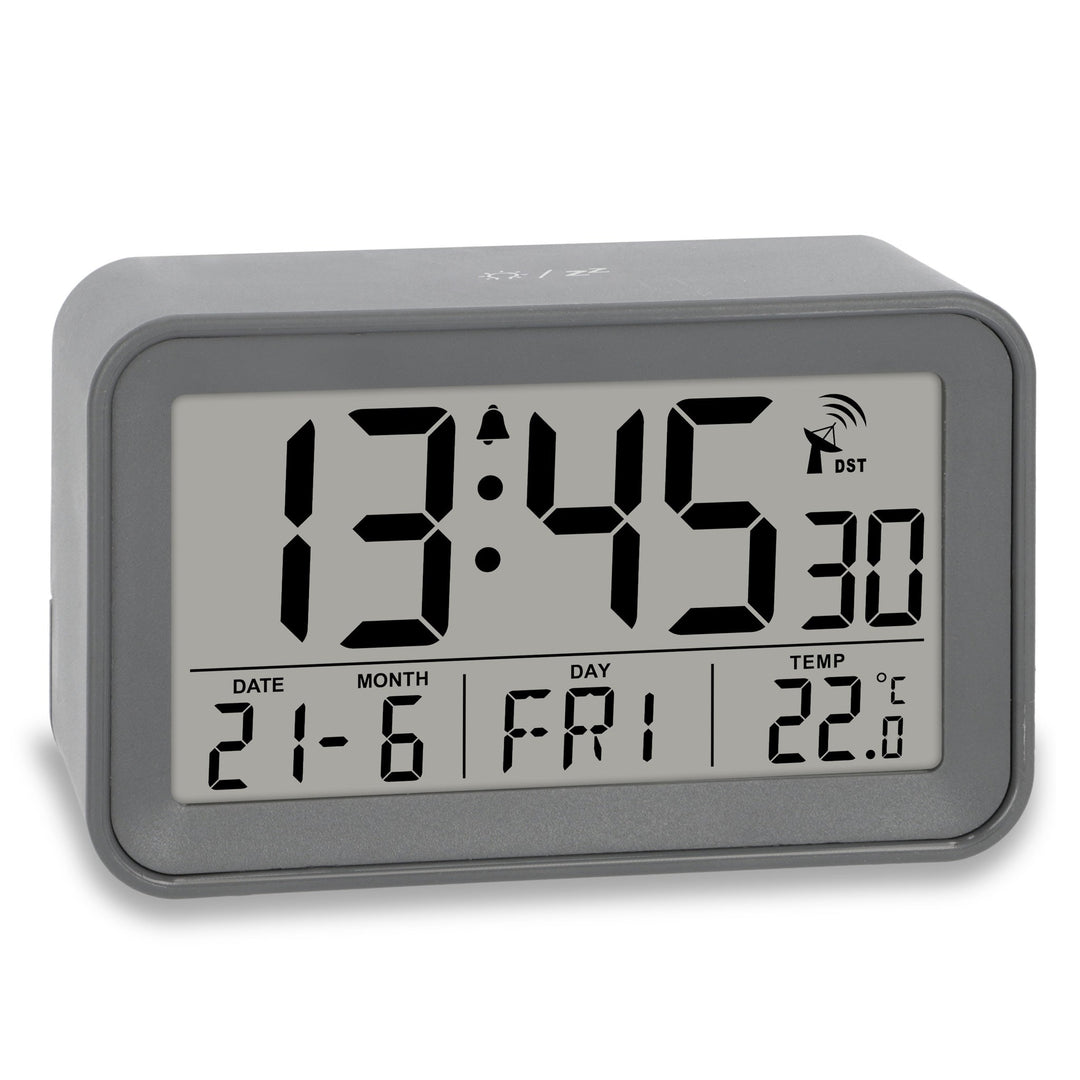 ADE-CK2306 - ADE - Digitaler DCF - Funkwecker in grau