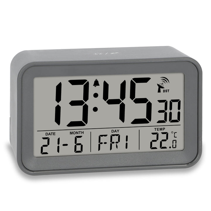 ADE-CK2306 - ADE - Digitaler DCF - Funkwecker in grau