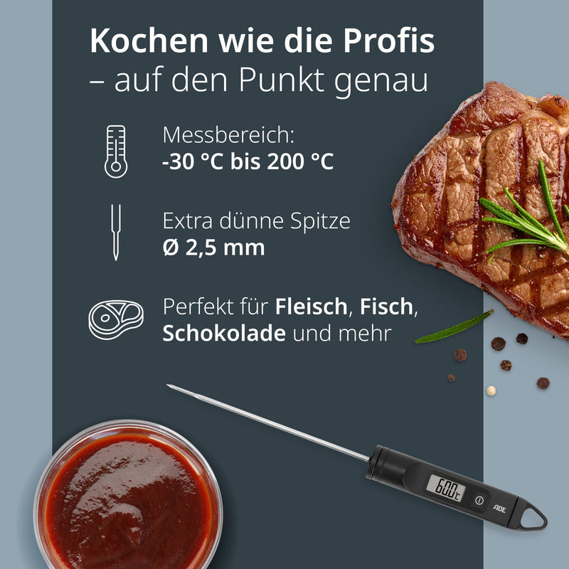 ADE-BBQ2500-5 - ADE digitales Küchenthermometer - Koralle - 22,4 cm