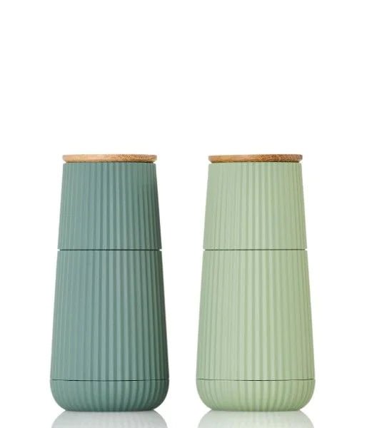 AdHoc-MP155 - AdHoc, Pfeffer - und Salzmühle Set, Scape, Farbe dark green &amp; light green