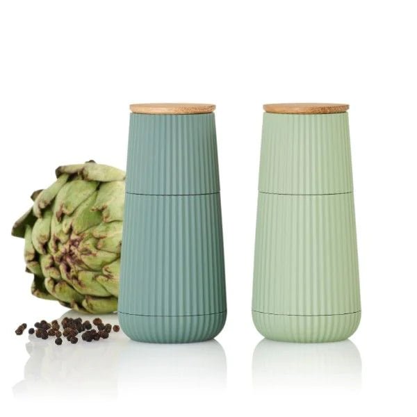 AdHoc-MP155 - AdHoc, Pfeffer - und Salzmühle Set, Scape, Farbe dark green &amp; light green