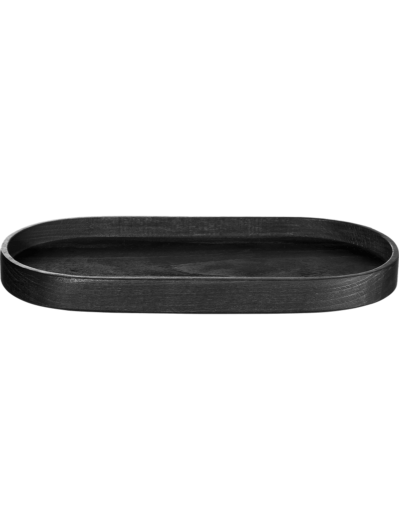 ASA-53706900 - ASA, Holztablett oval schwarz, 35,7 x 16,5cm / 2,5cm