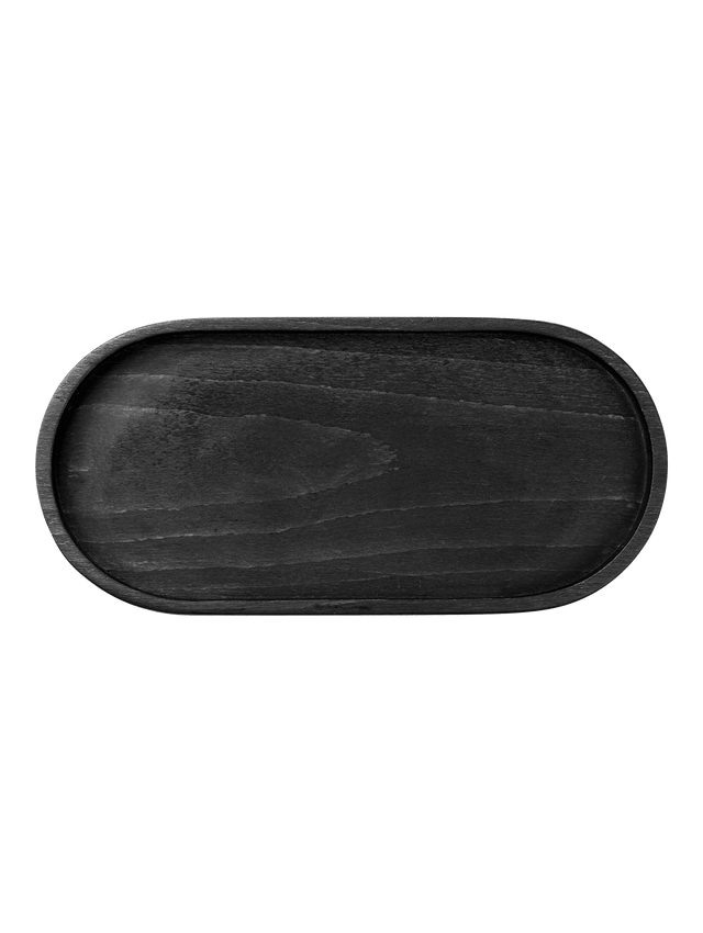 ASA-53707900 - ASA, Holztablett oval schwarz, aus Buche, 23 x 11cm / H2cm