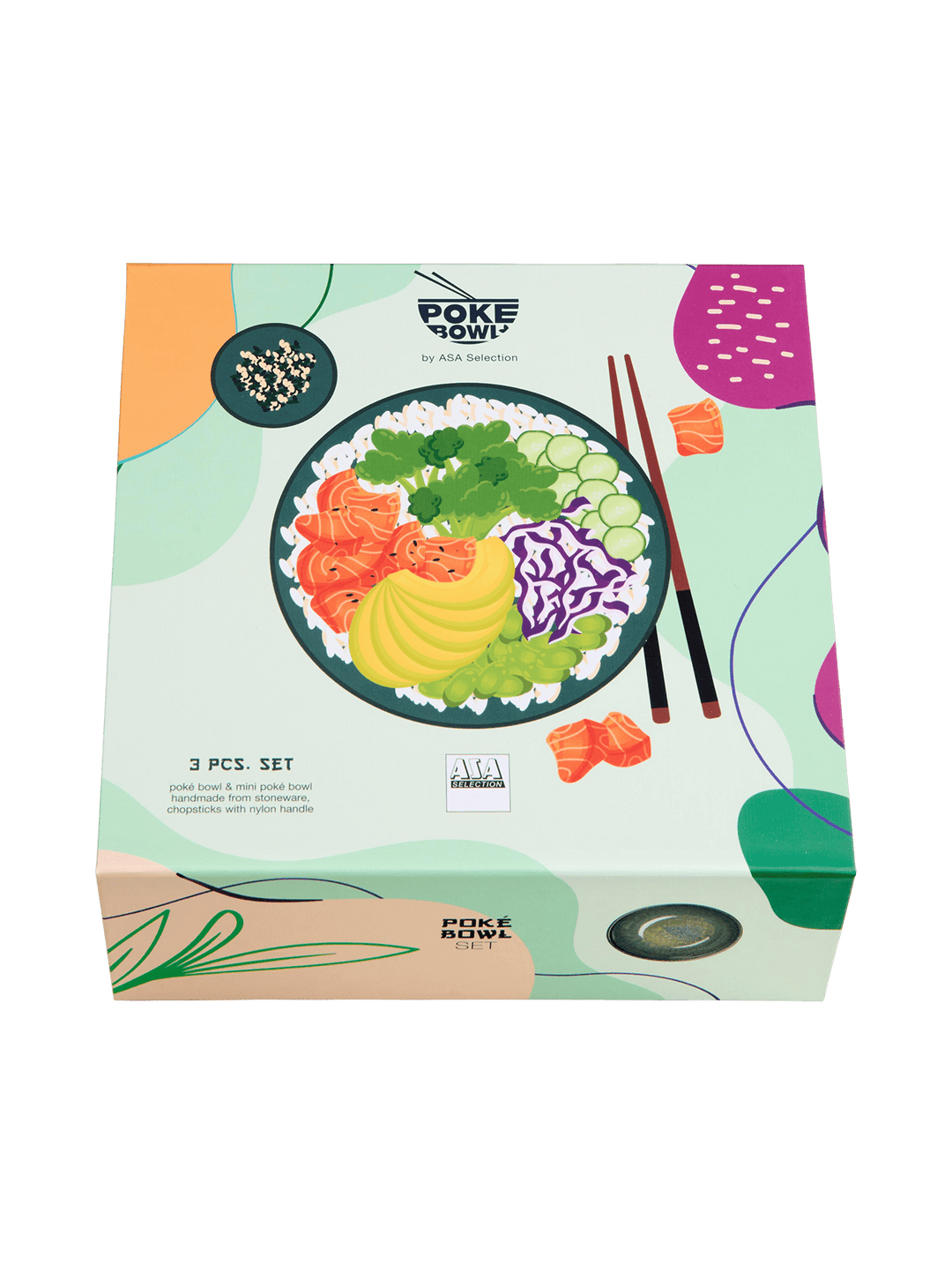 ASA-24950264 - Asa, Poké Bowl Set, ocean in Geschenkkarton