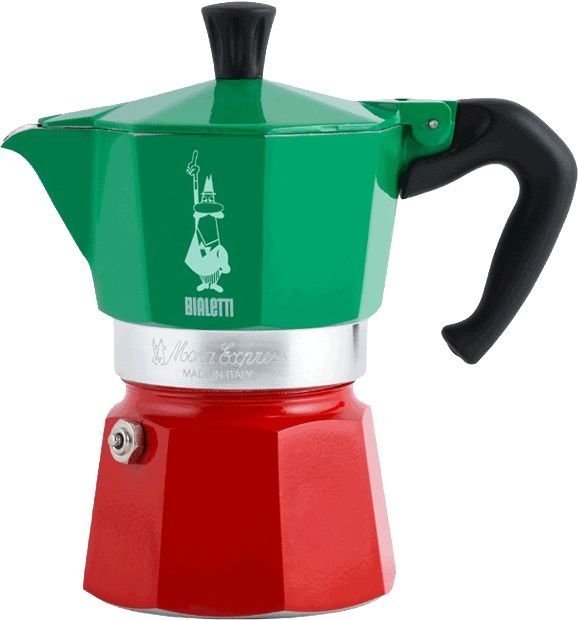 BIA-5322 - Bialetti, Espressokocher Moka Express Tricolore Italia 3 Tassen