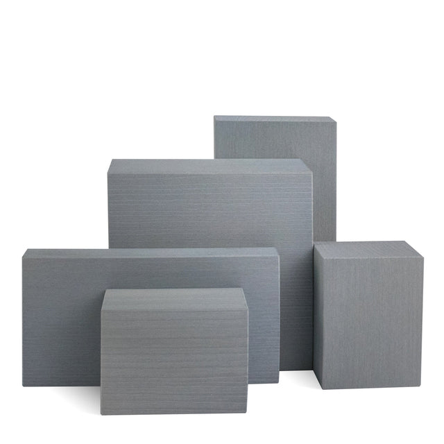 KOE-11002G - Björn Köhler Deko-Set Holzklötze grau – 5-teilig