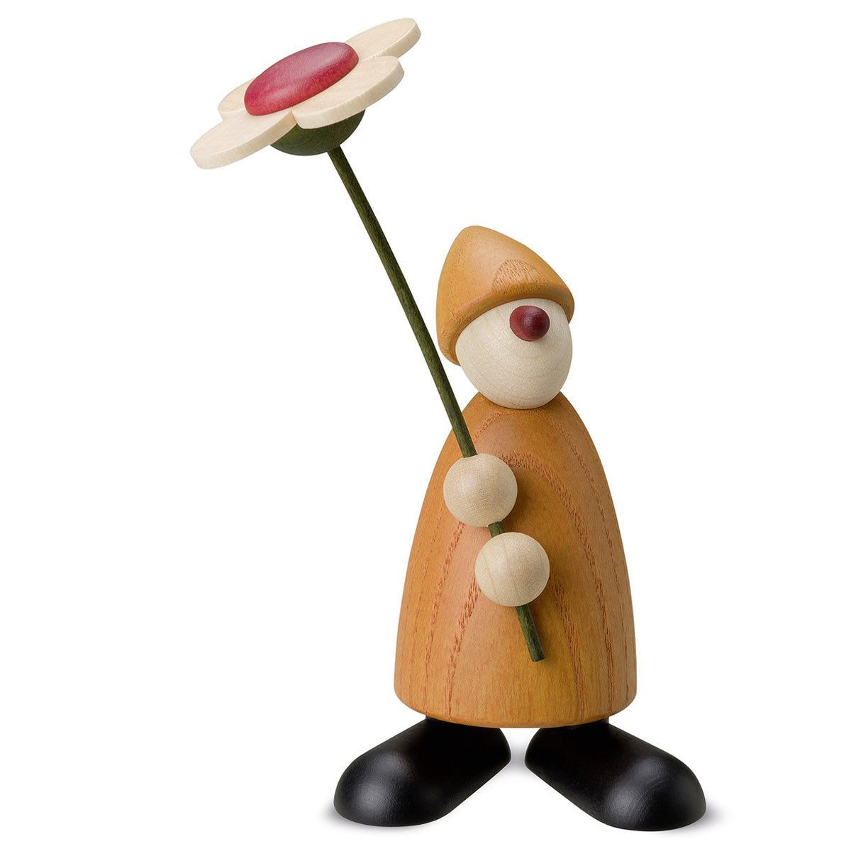 KOE-520Bgelb - Bjoern Koehler - 'Gratulant Phillip mit Blume, gelb, klein, 8,5/11,5cm'