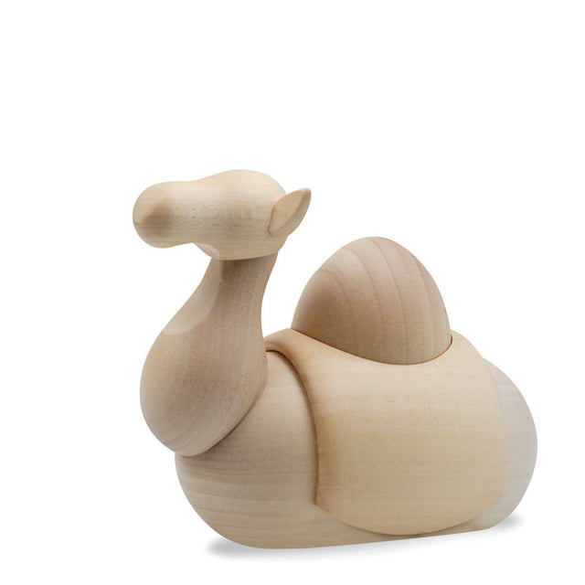 KOE - 204N - Bjoern Koehler - Kamel zur Krippe, klein, natur aus Lindenholz, 9cm