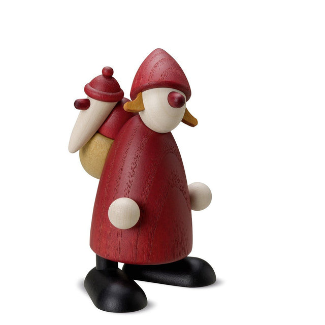 KOE-64080 - Bjoern Koehler - 'Weihnachtsfrau mit Kind auf Rücken, klein, rot, 8,5cm'