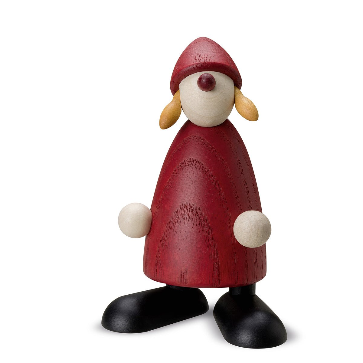 KOE-6420 - Bjoern Koehler - 'Kerstvrouw staand, klein, rood, 8,5 cm'
