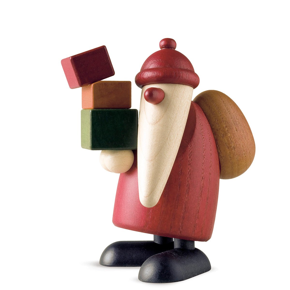 KOE - 6080 - Bjoern Koehler - Santa Claus nesúci darčeky, malý, červený 9,5 cm