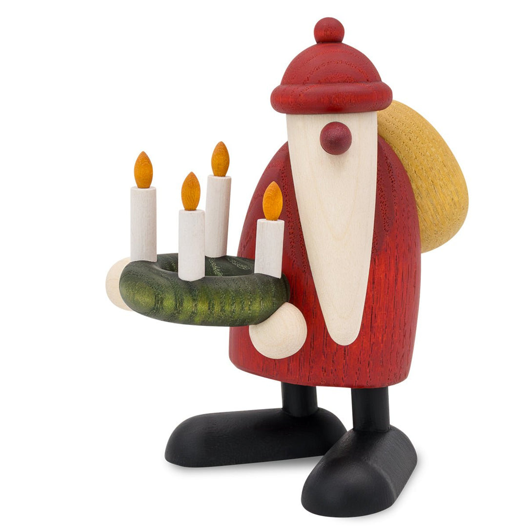 KOE - 6034 - Bjoern Koehler - Santa Claus with Advent wreath, small, red 9.5cm, 2025