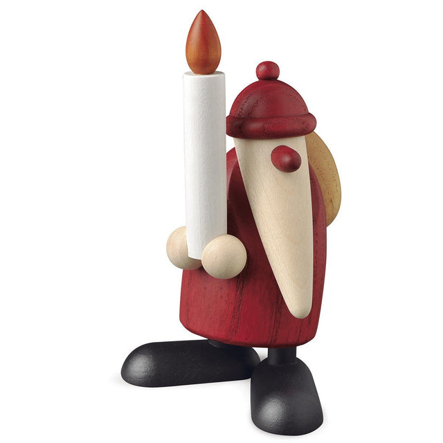 KOE - 6534 - Bjoern Koehler - Weihnachtsmann mit Kerze, klein, rot 9cm