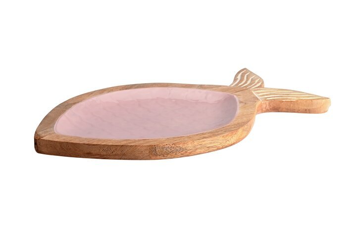 GICO - 1126404012 - Boathouse, Tablett, M, Mangoholz, Fischform, rosa