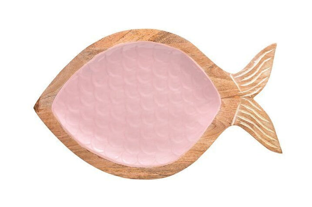GICO-1126404012 - Boathouse, Tablett, M, Mangoholz, Fischform, rosa