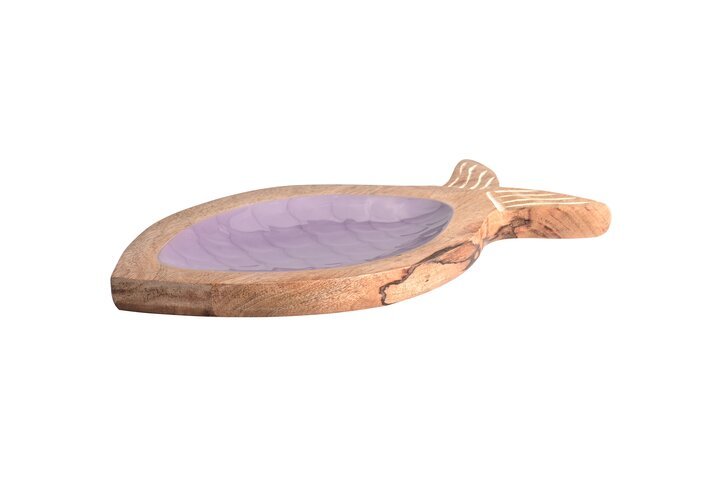 GICO - 1126403014 - Boathouse, Tablett, S, Mangoholz, Fischform, flieder