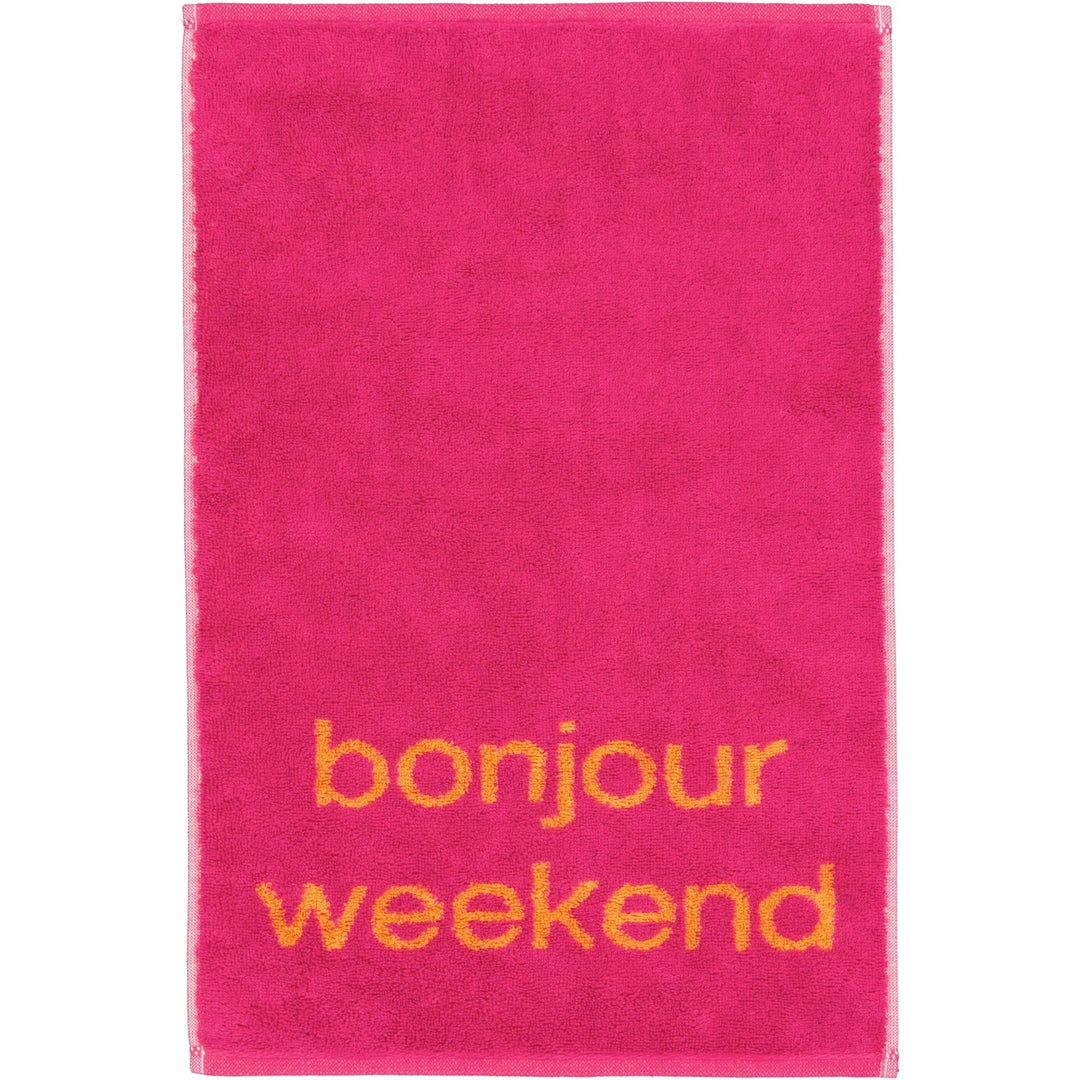 CAW-100-5-s30/50 - Cawö - Postcard Towels - bonjour weekend, 30/50cm