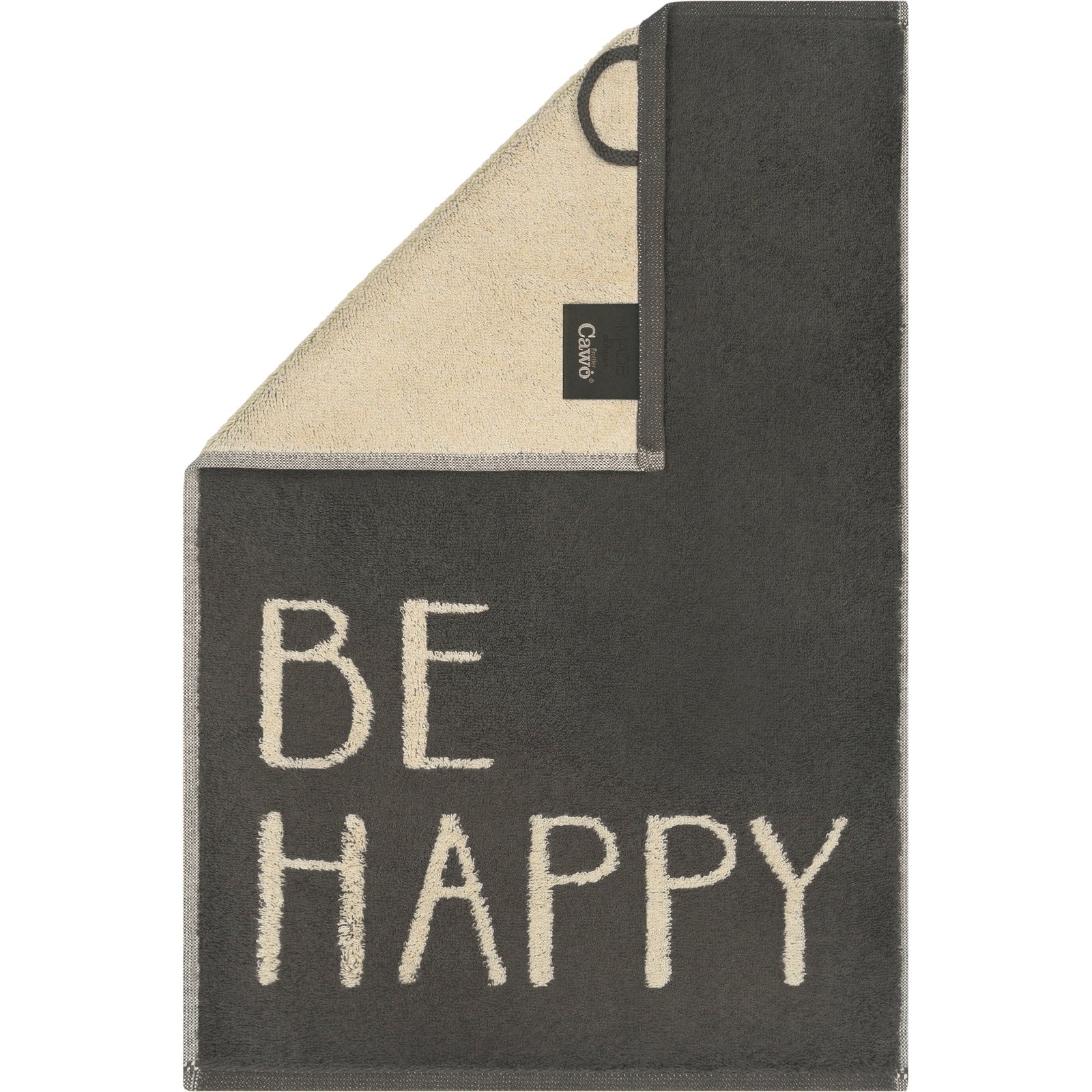 CAW-100-18-s30/50 - Cawö - Postcard Towels, be Happy, 30/50cm