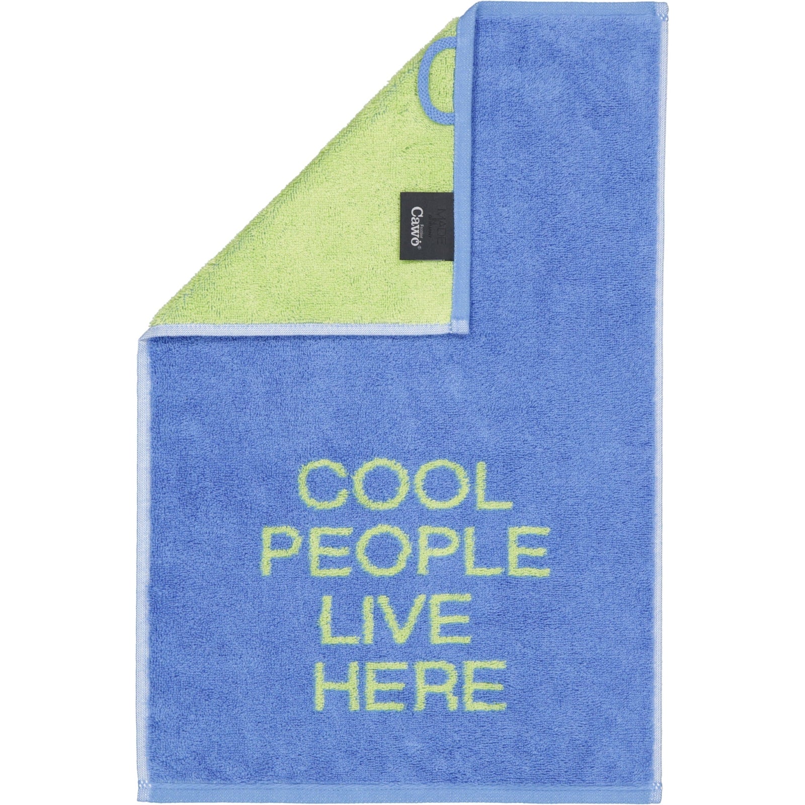 CAW-100-01-s30/50 - Cawö - Postcard Towels, cool people live here, 30/50cm