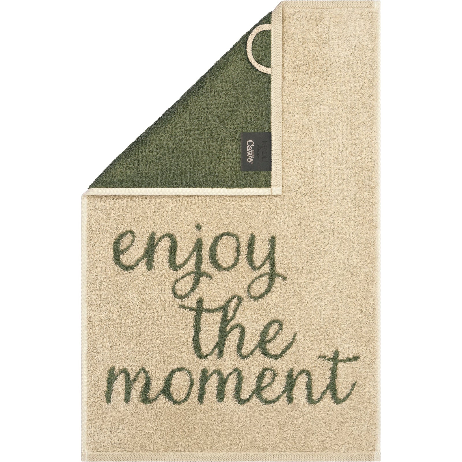 CAW-100-16-s30/50 - Cawö - Postcard Towels, enjoy the moment, 30/50cm