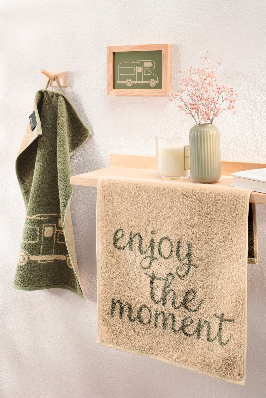 CAW-100-16-s30/50 - Cawö - Postcard Towels, enjoy the moment, 30/50cm