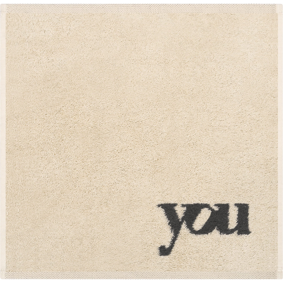CAW-6285-37-s30/30 - Cawö - Seiftücher, Heart Beats You &amp; Me, 3er Set, natur/basalt, 30/30cm