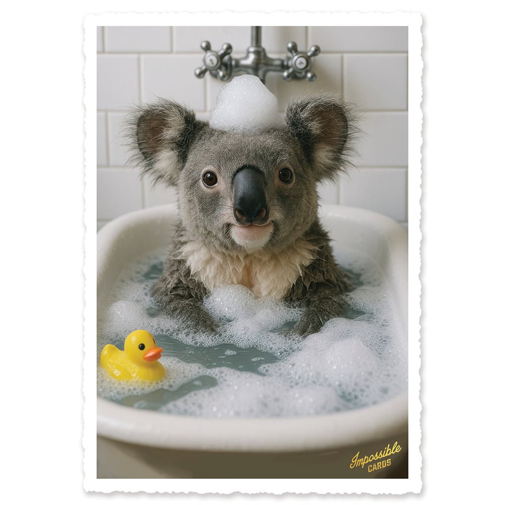 CHI-IC253 - chic.mic - Impossible Card Postkarte - bathing koala