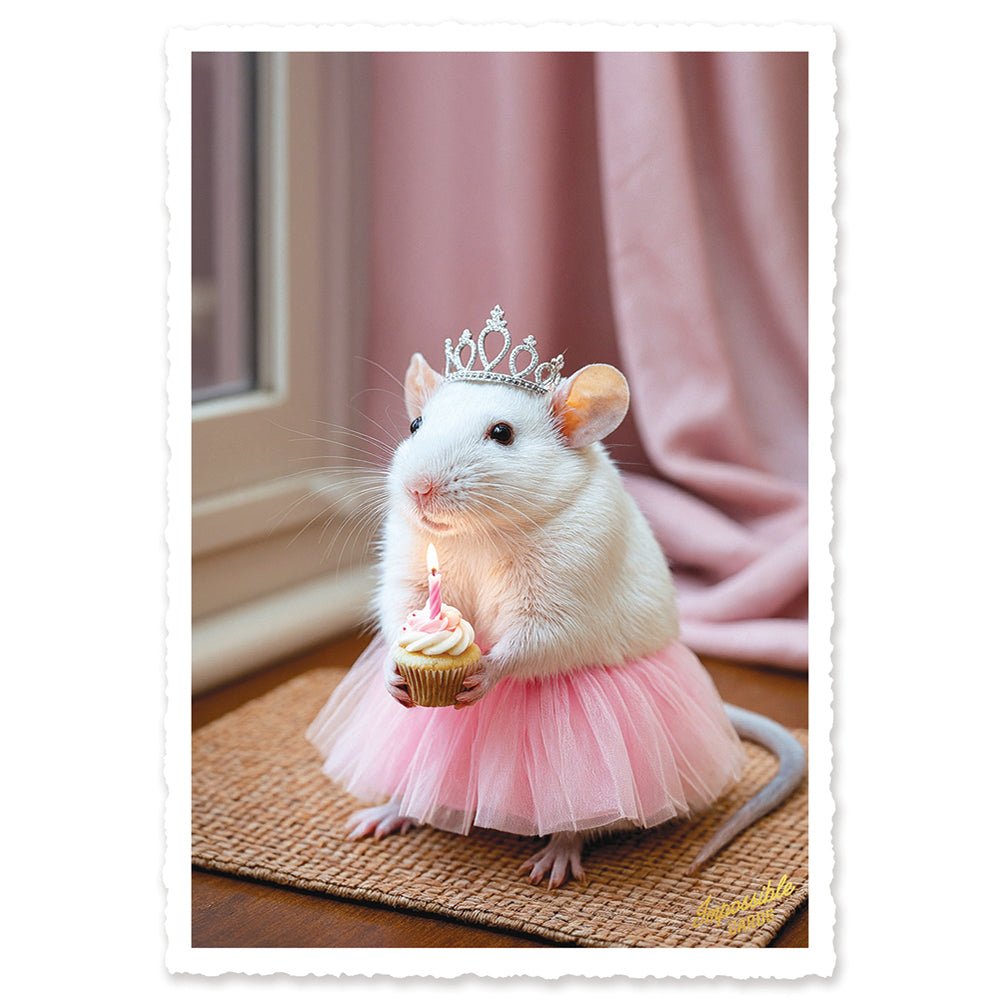 CHI-IC257 - chic.mic - Impossible Card Postkarte - Birthday mouse