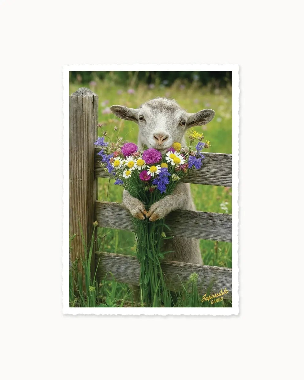 CHI-IC289 - chic.mic - Impossible Card Postkarte - Blumenlamm
