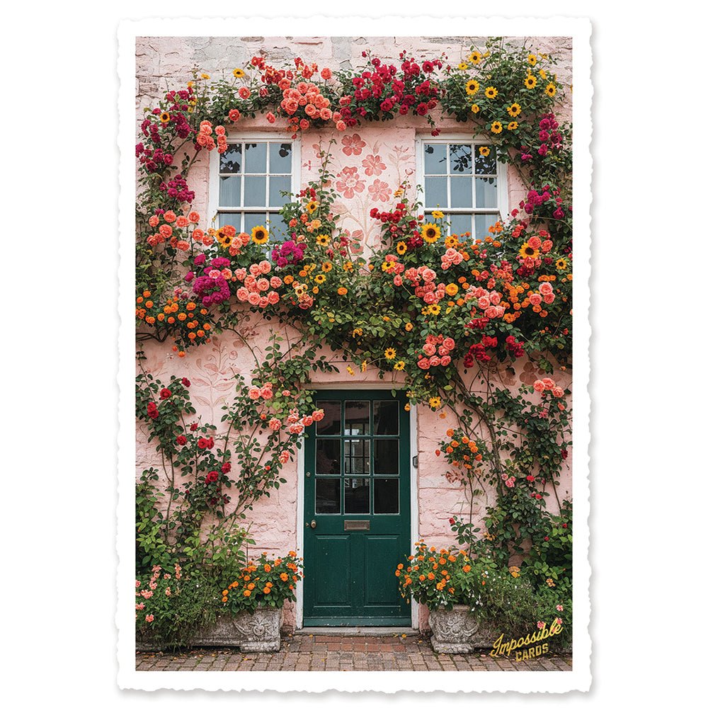 CHI-IC209 - chic.mic - Impossible Card Postkarte - Blumenranken Haus