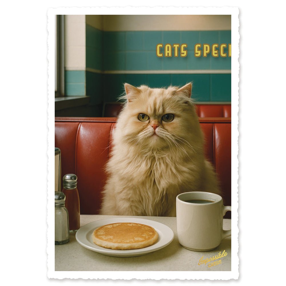 CHI-IC213 - chic.mic - Impossible Card Postkarte - breakfast cat