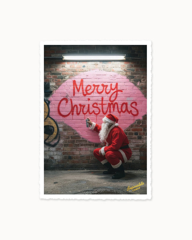 CHI-IC610 - chic.mic Impossible Card Postkarte Christmas Graffiti - Weihnachtskarte