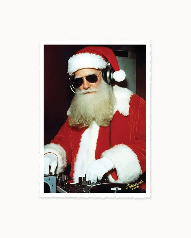 CHI-IC608 - chic.mic Impossible Card Postkarte DJ Santa – Weihnachtskarte