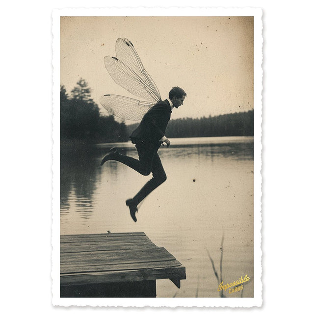 CHI-IC241 - chic.mic - Impossible Card Postkarte - dragonfly man
